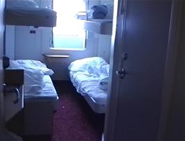 One of the 4-berth outside cabins, which we decided was too expensive for our needs